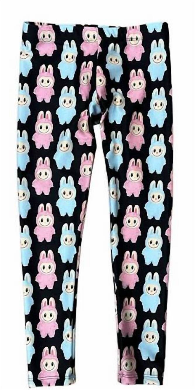 NEW LES TOUT PETITS kid's labubu leggings in black